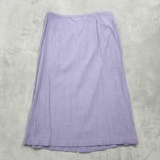 Vintage CJ Banks Skirt Womens 1X Purple A-Line Midi Crepe Rayon Blend Casual picture