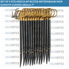 SET OF 5 PCS AESCULAP BC271B METZENBAUM NOIR DUROTIP CURVED 180mm 7” picture