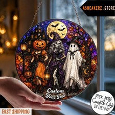 Custom Personalized Halloween Suncatcher Light-Catching Window Hanging picture