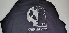 $80 NWT Carhartt FR Force Long Sleeve Work Shirt Mens XL Black Camo C Logo CAT 2 picture
