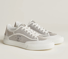 Hermes Get Sneakers Men's size 9. Made in Italy. Canvas and Calfskin. picture
