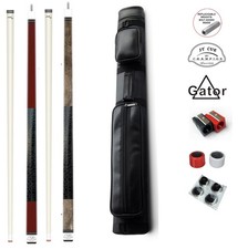 Combo deal Champion Wine pool cue 11.75mm,  ST Grey cue 13mm,  2X3 Case set picture