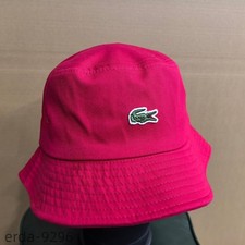 LACOSTE patterned outdoor casual fisherman's hat red unisex picture