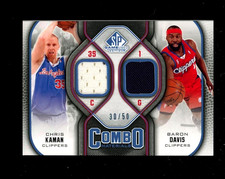 2009-10 SP GU Combo Materials Chris Kaman Baron Davis GU Dual Patch /50 picture