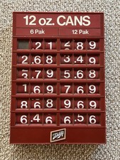 Vintage Part of A Schlitz Beer Price Menu Sign 12 Oz Can 12 & 6 Pack For Parts picture