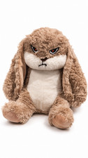 Cute 30cm Angry Rabbit Plush Toy Large Size Stuffed Bunny, Grumpy Cute Plush Dol picture