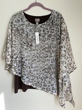CHICO’S JAYMA BLOUSE; LEOPARD PRINT;SIZE 3; BRAND NEW WITH TAG picture