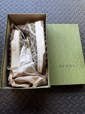 GUCCI Tennis 1977 Tennis GG Canvas High Cut Sneakers Brown Used  7+ picture
