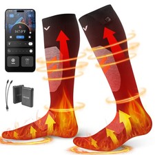 VEVOR Electric Heated Socks 5000mAh L Size Rechargeable Heated Socks for Hunting picture