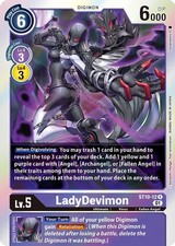 Foil LadyDevimon ST10-12 R Starter Deck 10: Parallel World Tactician Digimon TCG picture
