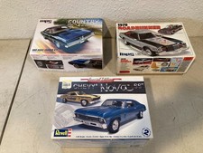 Lot 3 Model Kits 1:25 MPC 69 Charger R/T, 78 Road Runner & Revell Chevy Nova SS picture