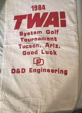 Vtg NOS TWA 1984 Golf Tournament Towel picture