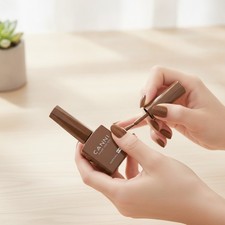 Luxury Brown Gel Nail Polish - Long-Lasting & Easy Application for Autumn Looks picture