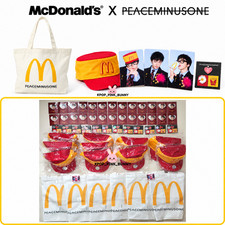 [IN HAND]GDRAGON G-DRAGON GD McDonald's PEACEMINUSONE PIN SET BALL CAP PHOTOCARD picture