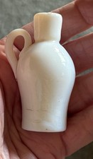 Antique Hand‑Blown Miniature Milk Glass Jug picture