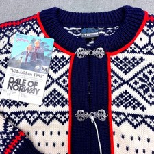 Vtg Dale of Norway VM-Jakken 1982 World Championship Wool Cardigan NWT 54 Large picture