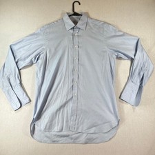 Hilditch & Key Royal Oxford Shirt Men 16.5 42cm Light Blue Cotton French Cuff picture