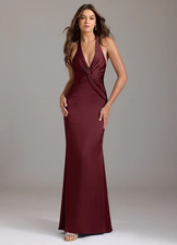 Azazie Valerie - Mermaid Pleated Stretch Satin Dress picture