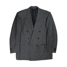 Dei Giovani Tessilstrona Italy Super 120 Wool double breasted sport coat men 48R picture