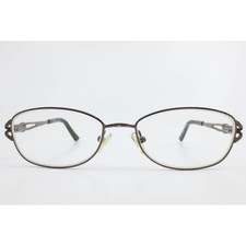 White Mountain WM0001 BR Brown Oval Metal Eyeglass Frames 52-16-135 picture