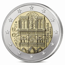 2025 France € 2 Euro Uncirculated UNC Coin - Notre Dame de Paris picture