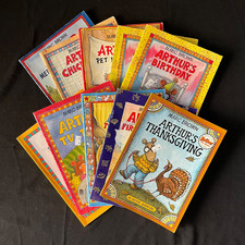 1 Marc Brown Signed LOT 10 Arthur Adventure Vintage Paperback Books Illustrated picture
