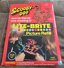 1978 Warner Bros. Scooby-Doo Lite Brite Picture Refill Opened Unused Hasbro 5467 picture