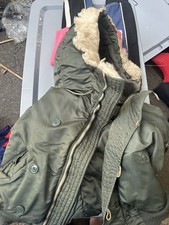 Mens Military bomber Flying Jacket with fur hood picture