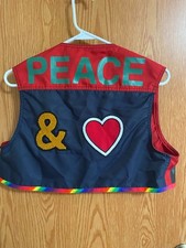 Moschino Jeans Vest Size 36 Multicolor Peace And Love picture