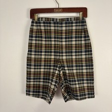 Vtg 60s Galey Lord Plaid Bermuda Shorts Cotton High Waist Ivy Academic picture