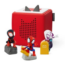 Tonies 10002377 Marvel Toniebox Audio Player Bundle with Spidey and Friends, Red picture