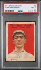 1914 CRACKER JACK #2 HOME RUN BAKER PSA 2 picture
