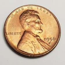 1956 D Lincoln Wheat Cent / Penny  AVE CIRCULATED  **FREE SHIPPING** picture