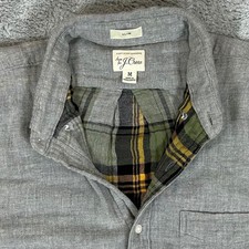 J. Crew Every Stitch Considered Slim Fit Grey Button Down Shirt Mens Medium picture