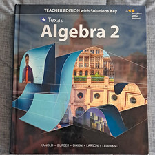 Houghton Mifflin Harcourt Texas Algebra 2 Teacher's Ed + Solutions Key 2016 picture