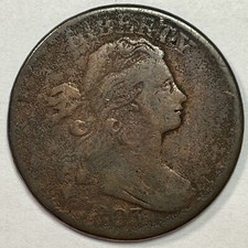 1803 Small Date Large Fraction Draped Bust Large Cent Fine Coin, Corrosion 18373 picture