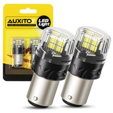 AUXITO 2x 1157 LED Bulbs Running Reversing Daytime Turn Signal Lights White Lamp picture