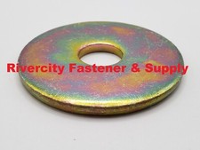 M20 Extra Thick Flat Fender Washers 20mm x 75mm x 6mm Thick Washer Yellow Zinc picture