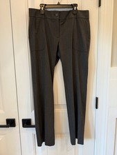 Ann Taylor Loft Marisa Straight Leg Dress Pants Women Size 8P Gray Excellent Con picture