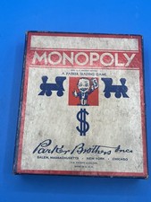 Vintage 1935 MONOPOLY Board Game Parker Brothers Wood Pieces. No board picture