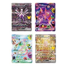 Pokemon Chinese 30th Celebration Mewtwo&Mew ex SAR FUR 4 Cards 128&129/103 NM picture