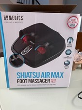 HoMedics Shiatsu Air Max Foot Massager with Heat Black FMS-307HJ OPEN BOX UNUSED picture