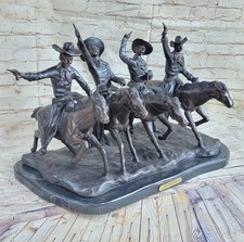 FREDERIC REMINGTON Coming Through The Rye BRONZE Sculpture Large 4 Horse Statue picture