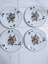 Set 4 NIB Mikasa English Countryside Festive Spirit 8.5 Plates DP005 Christmas picture