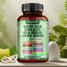 Sour Sop Shilajit Sea Moss Lion's Mane - Energy, Brain Boost, Immune Support picture