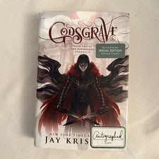 2017 Godsgrave Hardcover by Jay Kristoff, Signed 1st Ed Excellent picture