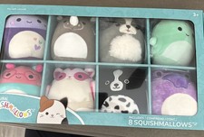 8 NEW Squishmallows with a Box.  Mixed Set of 8 Plushies, 5-inch. Turtle, Rhino picture
