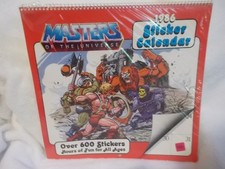 Vintage 1986 Masters of the Universe Sticker Calendar He-Man Mattel Sealed B&B picture