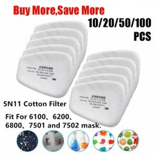 10/20/50Pcs 5N11 Cotton Filter Replacement For 6200 6800 7502 Respirator Filters picture