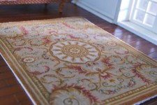 Elegant French Aubusson Inspired Ornamental Miniature Dollhouse Rug 1/12 1/6 picture